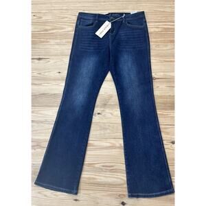NWT Realco Jeans Women Size 16 Zip Up Five Pocket Bootcut Decorative Jeans